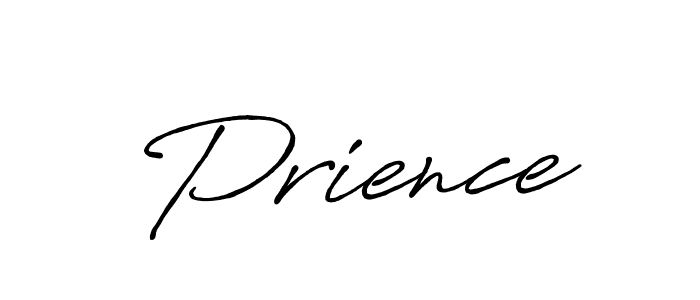 Design your own signature with our free online signature maker. With this signature software, you can create a handwritten (Antro_Vectra_Bolder) signature for name Prience. Prience signature style 7 images and pictures png