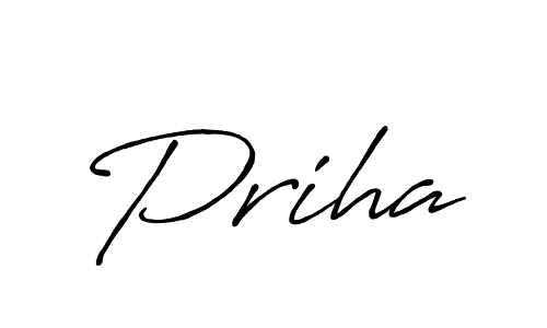 Design your own signature with our free online signature maker. With this signature software, you can create a handwritten (Antro_Vectra_Bolder) signature for name Priha. Priha signature style 7 images and pictures png