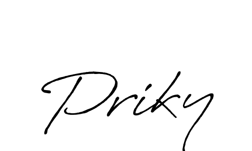 Priky stylish signature style. Best Handwritten Sign (Antro_Vectra_Bolder) for my name. Handwritten Signature Collection Ideas for my name Priky. Priky signature style 7 images and pictures png