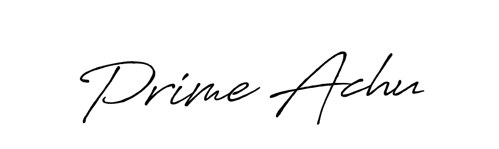 Use a signature maker to create a handwritten signature online. With this signature software, you can design (Antro_Vectra_Bolder) your own signature for name Prime Achu. Prime Achu signature style 7 images and pictures png