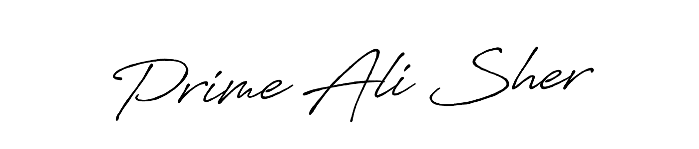 Prime Ali Sher stylish signature style. Best Handwritten Sign (Antro_Vectra_Bolder) for my name. Handwritten Signature Collection Ideas for my name Prime Ali Sher. Prime Ali Sher signature style 7 images and pictures png