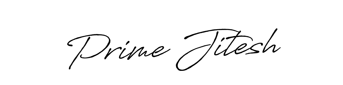 Design your own signature with our free online signature maker. With this signature software, you can create a handwritten (Antro_Vectra_Bolder) signature for name Prime Jitesh. Prime Jitesh signature style 7 images and pictures png