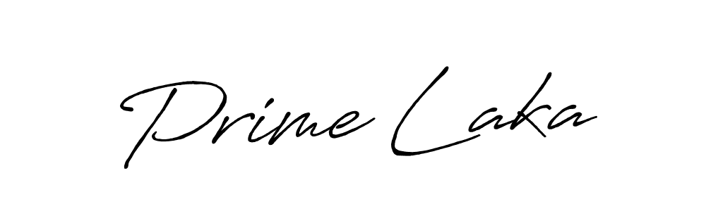 Design your own signature with our free online signature maker. With this signature software, you can create a handwritten (Antro_Vectra_Bolder) signature for name Prime Laka. Prime Laka signature style 7 images and pictures png