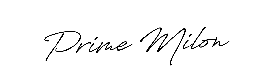 Once you've used our free online signature maker to create your best signature Antro_Vectra_Bolder style, it's time to enjoy all of the benefits that Prime Milon name signing documents. Prime Milon signature style 7 images and pictures png