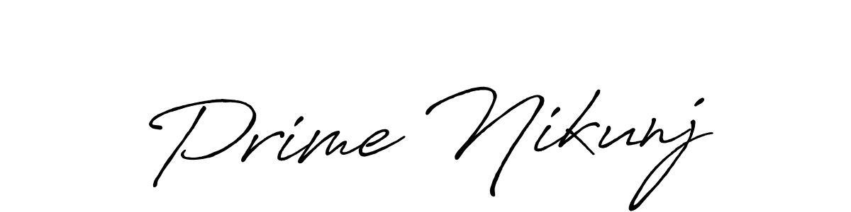 How to make Prime Nikunj signature? Antro_Vectra_Bolder is a professional autograph style. Create handwritten signature for Prime Nikunj name. Prime Nikunj signature style 7 images and pictures png