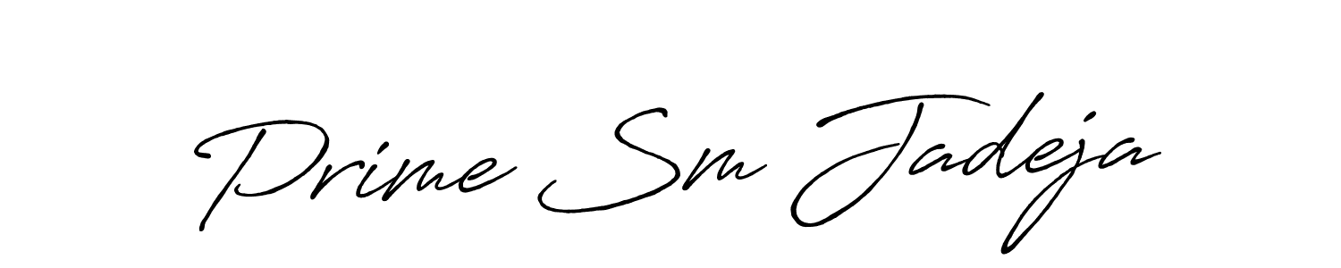 Antro_Vectra_Bolder is a professional signature style that is perfect for those who want to add a touch of class to their signature. It is also a great choice for those who want to make their signature more unique. Get Prime Sm Jadeja name to fancy signature for free. Prime Sm Jadeja signature style 7 images and pictures png