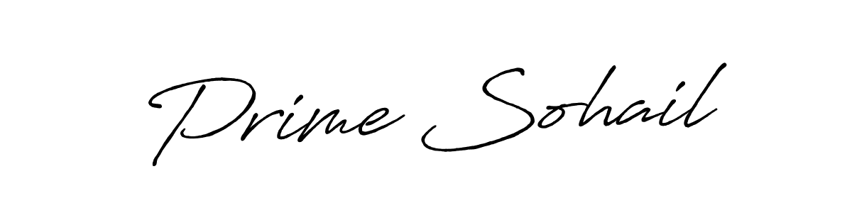 How to make Prime Sohail signature? Antro_Vectra_Bolder is a professional autograph style. Create handwritten signature for Prime Sohail name. Prime Sohail signature style 7 images and pictures png