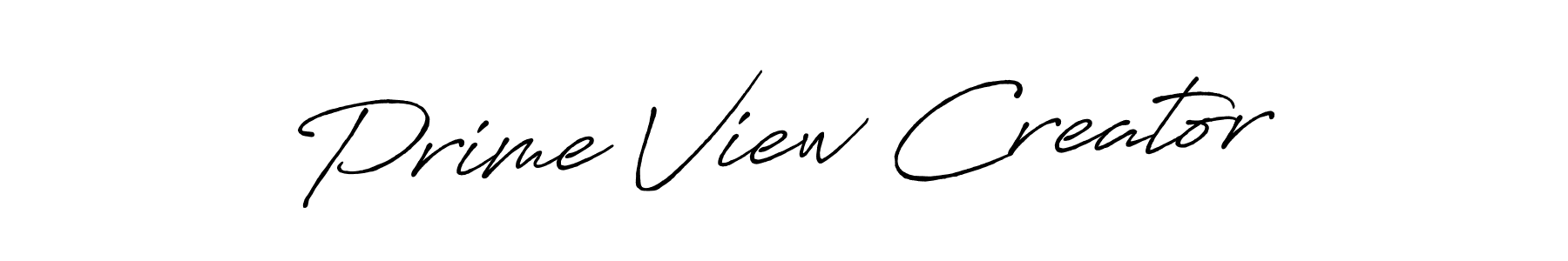 Prime View Creator stylish signature style. Best Handwritten Sign (Antro_Vectra_Bolder) for my name. Handwritten Signature Collection Ideas for my name Prime View Creator. Prime View Creator signature style 7 images and pictures png