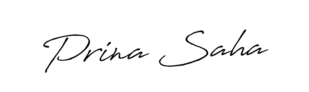 Design your own signature with our free online signature maker. With this signature software, you can create a handwritten (Antro_Vectra_Bolder) signature for name Prina Saha. Prina Saha signature style 7 images and pictures png