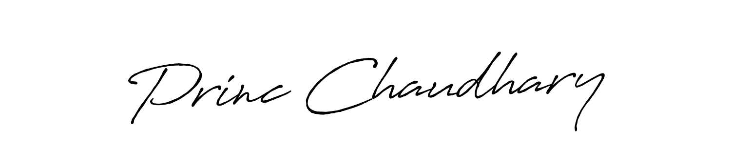 Design your own signature with our free online signature maker. With this signature software, you can create a handwritten (Antro_Vectra_Bolder) signature for name Princ Chaudhary. Princ Chaudhary signature style 7 images and pictures png