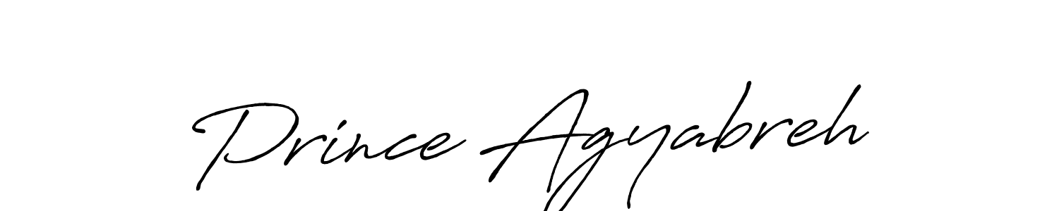 Create a beautiful signature design for name Prince Agyabreh. With this signature (Antro_Vectra_Bolder) fonts, you can make a handwritten signature for free. Prince Agyabreh signature style 7 images and pictures png