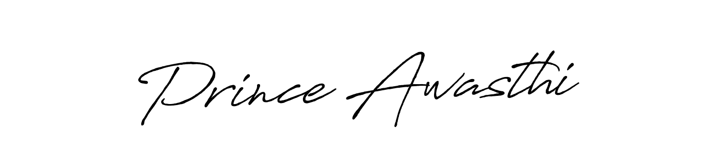 Prince Awasthi stylish signature style. Best Handwritten Sign (Antro_Vectra_Bolder) for my name. Handwritten Signature Collection Ideas for my name Prince Awasthi. Prince Awasthi signature style 7 images and pictures png