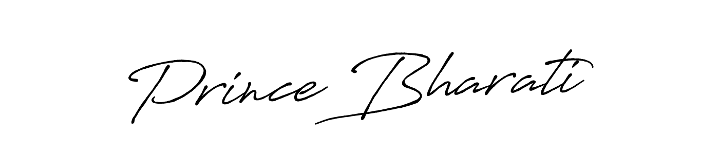 Use a signature maker to create a handwritten signature online. With this signature software, you can design (Antro_Vectra_Bolder) your own signature for name Prince Bharati. Prince Bharati signature style 7 images and pictures png