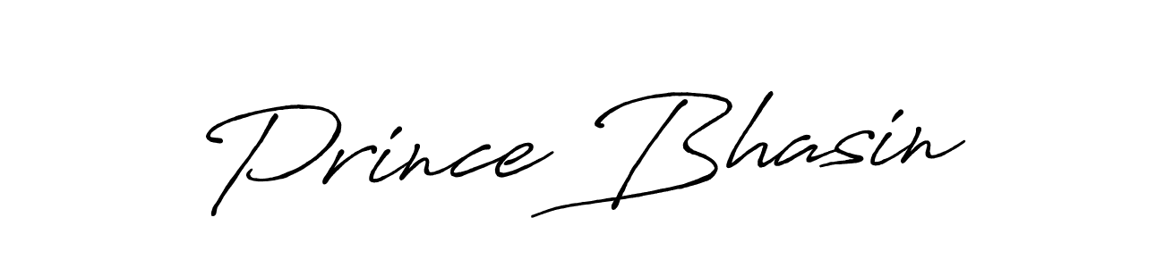 Make a beautiful signature design for name Prince Bhasin. With this signature (Antro_Vectra_Bolder) style, you can create a handwritten signature for free. Prince Bhasin signature style 7 images and pictures png