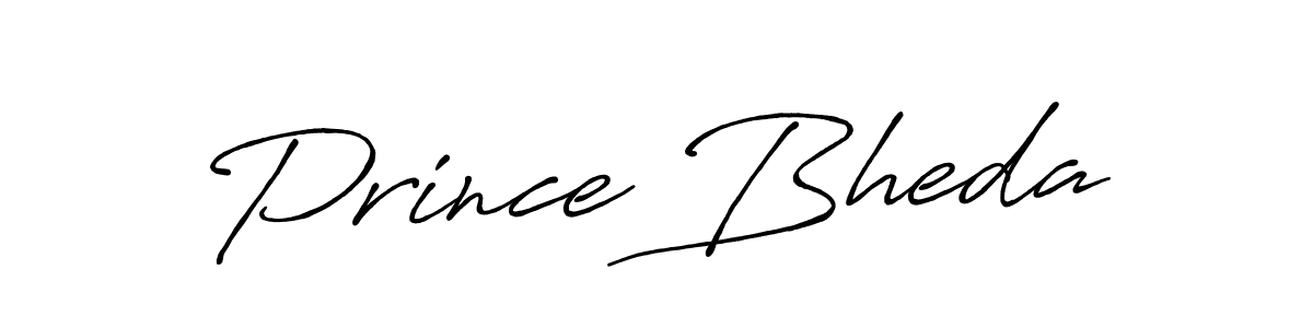 Use a signature maker to create a handwritten signature online. With this signature software, you can design (Antro_Vectra_Bolder) your own signature for name Prince Bheda. Prince Bheda signature style 7 images and pictures png