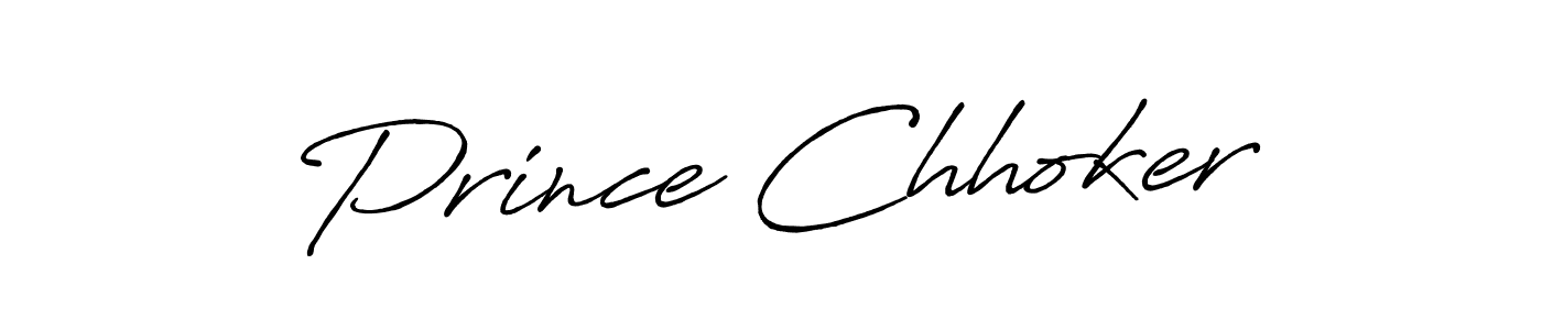 Use a signature maker to create a handwritten signature online. With this signature software, you can design (Antro_Vectra_Bolder) your own signature for name Prince Chhoker. Prince Chhoker signature style 7 images and pictures png