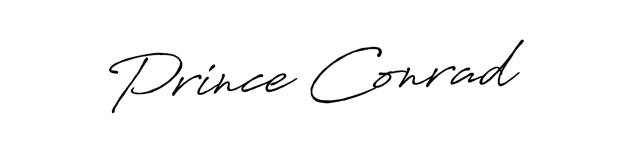 Design your own signature with our free online signature maker. With this signature software, you can create a handwritten (Antro_Vectra_Bolder) signature for name Prince Conrad. Prince Conrad signature style 7 images and pictures png