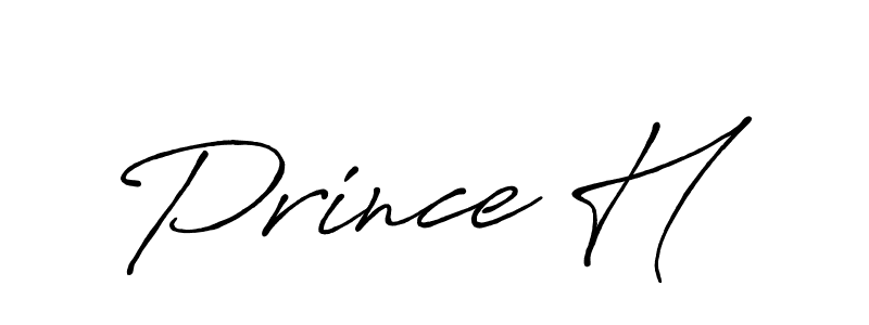 Create a beautiful signature design for name Prince H. With this signature (Antro_Vectra_Bolder) fonts, you can make a handwritten signature for free. Prince H signature style 7 images and pictures png