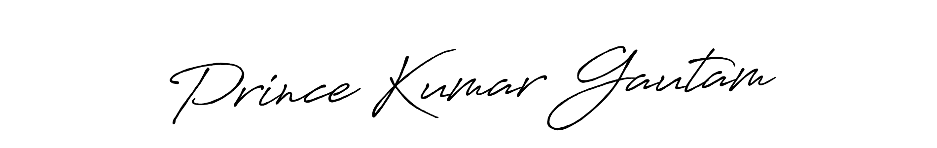 How to make Prince Kumar Gautam name signature. Use Antro_Vectra_Bolder style for creating short signs online. This is the latest handwritten sign. Prince Kumar Gautam signature style 7 images and pictures png