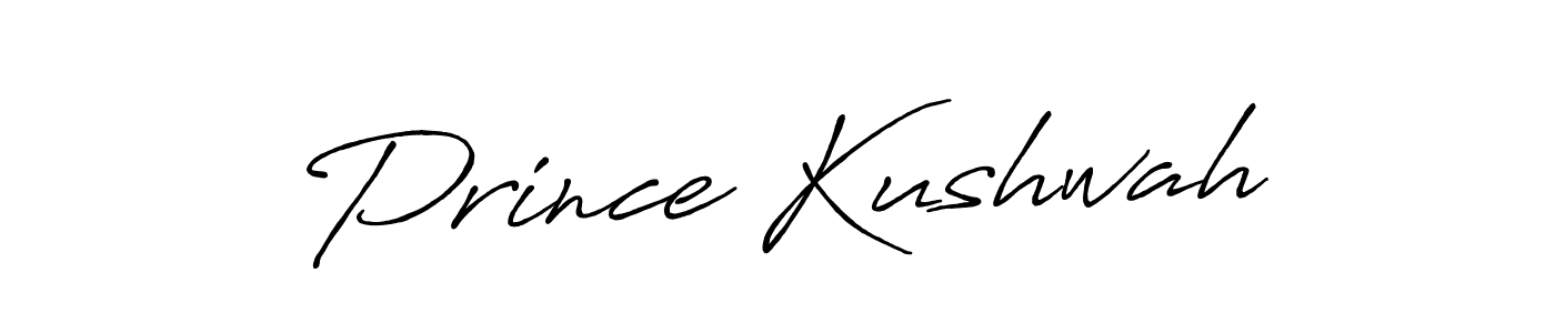 Make a beautiful signature design for name Prince Kushwah. With this signature (Antro_Vectra_Bolder) style, you can create a handwritten signature for free. Prince Kushwah signature style 7 images and pictures png