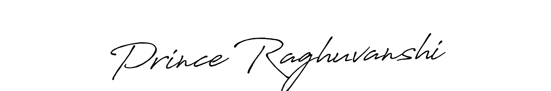 Use a signature maker to create a handwritten signature online. With this signature software, you can design (Antro_Vectra_Bolder) your own signature for name Prince Raghuvanshi. Prince Raghuvanshi signature style 7 images and pictures png