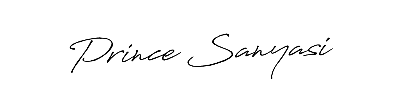 Create a beautiful signature design for name Prince Sanyasi. With this signature (Antro_Vectra_Bolder) fonts, you can make a handwritten signature for free. Prince Sanyasi signature style 7 images and pictures png