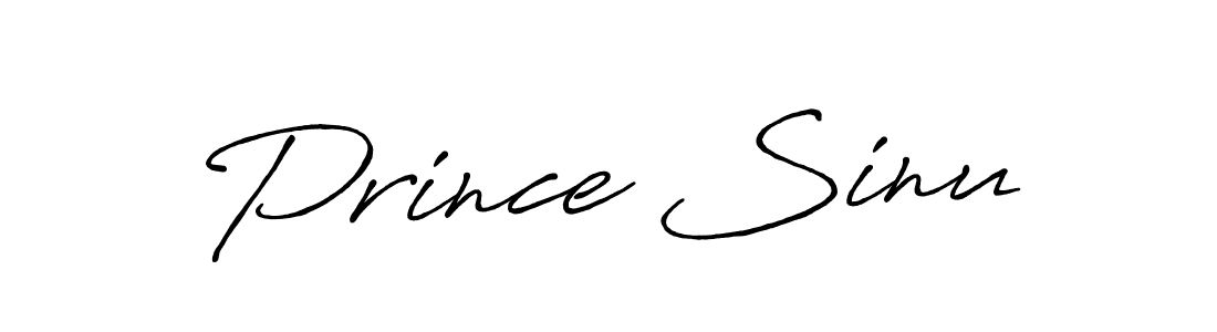 Make a beautiful signature design for name Prince Sinu. With this signature (Antro_Vectra_Bolder) style, you can create a handwritten signature for free. Prince Sinu signature style 7 images and pictures png