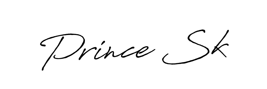 Use a signature maker to create a handwritten signature online. With this signature software, you can design (Antro_Vectra_Bolder) your own signature for name Prince Sk. Prince Sk signature style 7 images and pictures png