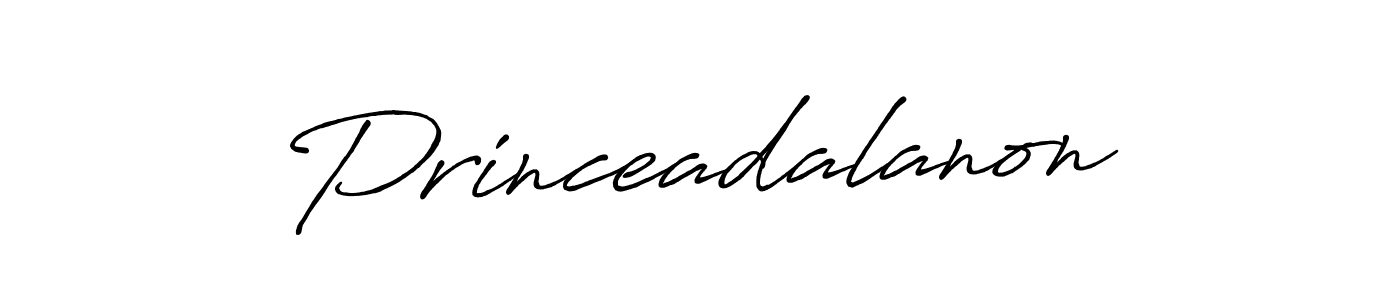 Design your own signature with our free online signature maker. With this signature software, you can create a handwritten (Antro_Vectra_Bolder) signature for name Princeadalanon. Princeadalanon signature style 7 images and pictures png