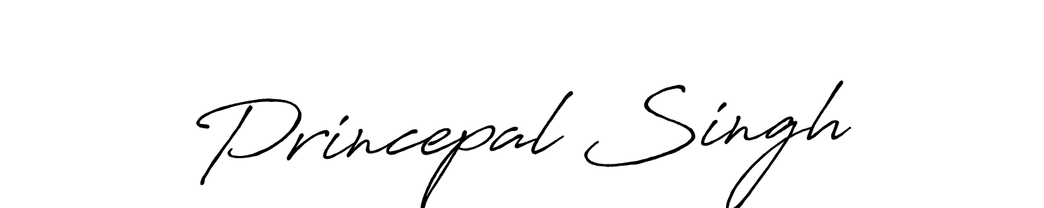 Make a beautiful signature design for name Princepal Singh. With this signature (Antro_Vectra_Bolder) style, you can create a handwritten signature for free. Princepal Singh signature style 7 images and pictures png