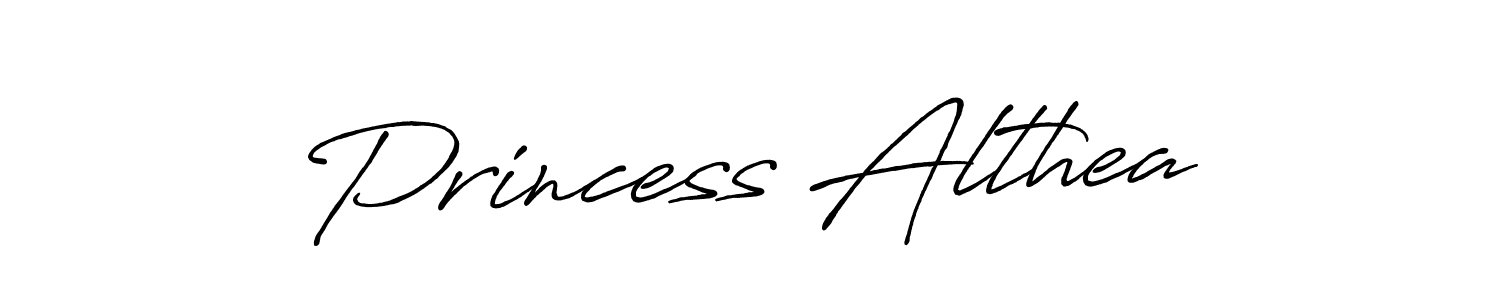 Similarly Antro_Vectra_Bolder is the best handwritten signature design. Signature creator online .You can use it as an online autograph creator for name Princess Althea. Princess Althea signature style 7 images and pictures png