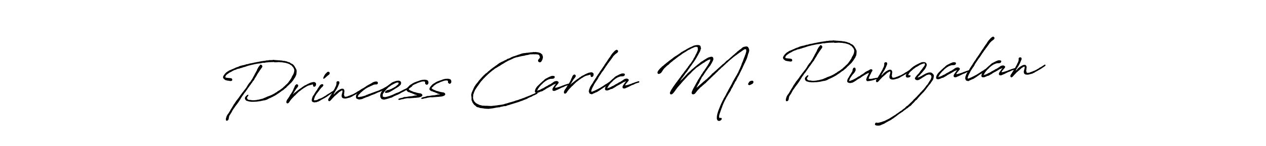 Make a beautiful signature design for name Princess Carla M. Punzalan. With this signature (Antro_Vectra_Bolder) style, you can create a handwritten signature for free. Princess Carla M. Punzalan signature style 7 images and pictures png