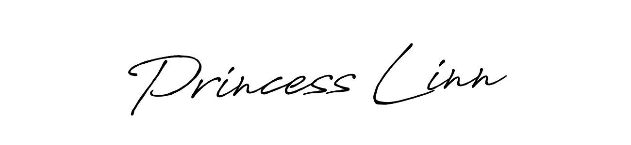 How to make Princess Linn name signature. Use Antro_Vectra_Bolder style for creating short signs online. This is the latest handwritten sign. Princess Linn signature style 7 images and pictures png