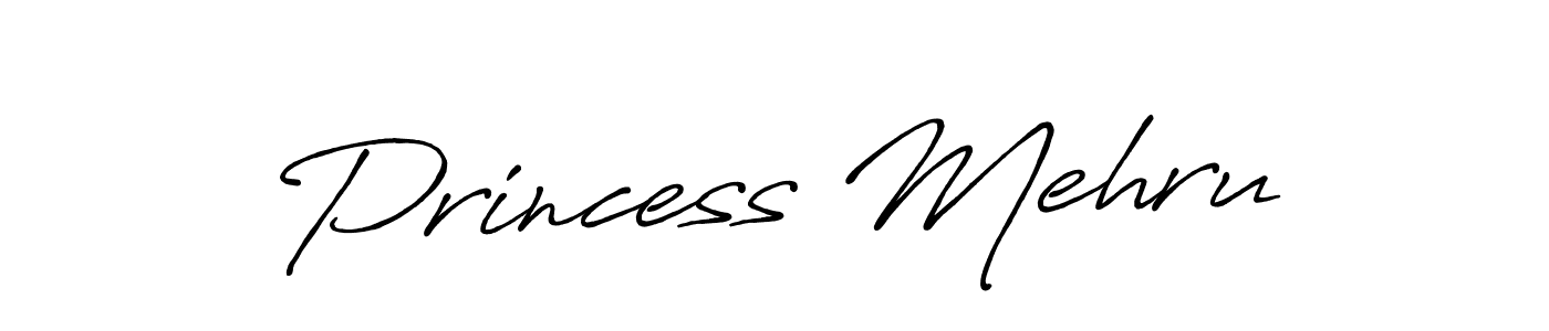 Make a beautiful signature design for name Princess Mehru. With this signature (Antro_Vectra_Bolder) style, you can create a handwritten signature for free. Princess Mehru signature style 7 images and pictures png