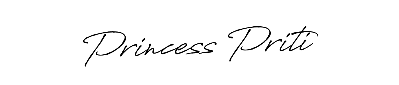 Create a beautiful signature design for name Princess Priti. With this signature (Antro_Vectra_Bolder) fonts, you can make a handwritten signature for free. Princess Priti signature style 7 images and pictures png