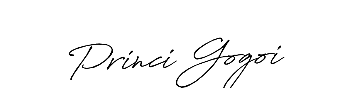 Create a beautiful signature design for name Princi Gogoi. With this signature (Antro_Vectra_Bolder) fonts, you can make a handwritten signature for free. Princi Gogoi signature style 7 images and pictures png