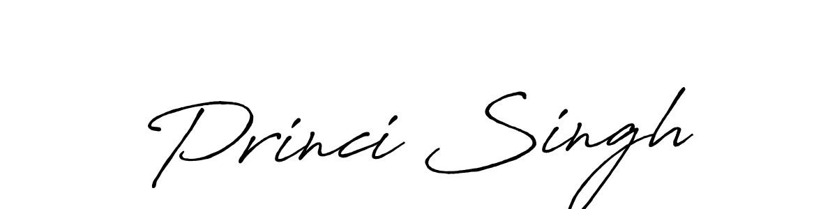 Princi Singh stylish signature style. Best Handwritten Sign (Antro_Vectra_Bolder) for my name. Handwritten Signature Collection Ideas for my name Princi Singh. Princi Singh signature style 7 images and pictures png