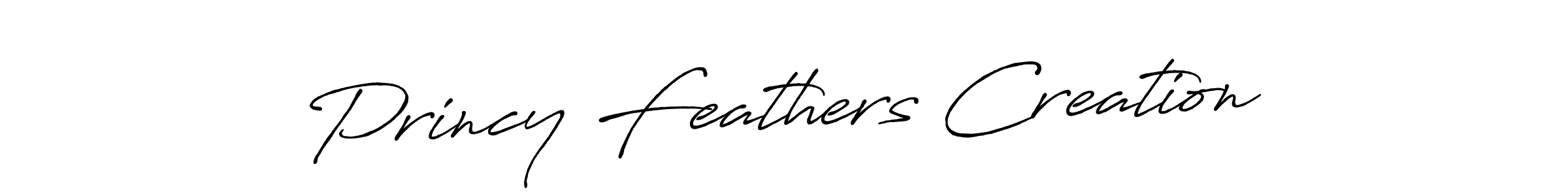 if you are searching for the best signature style for your name Princy Feathers Creation. so please give up your signature search. here we have designed multiple signature styles  using Antro_Vectra_Bolder. Princy Feathers Creation signature style 7 images and pictures png