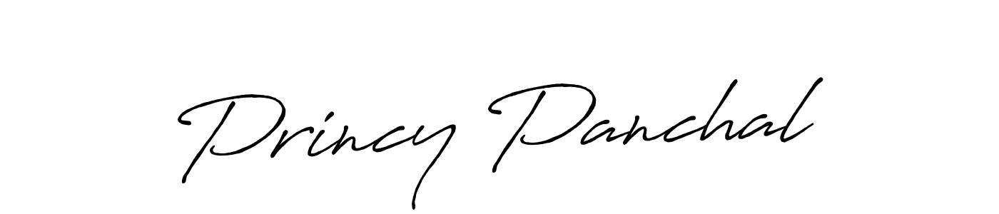 Create a beautiful signature design for name Princy Panchal. With this signature (Antro_Vectra_Bolder) fonts, you can make a handwritten signature for free. Princy Panchal signature style 7 images and pictures png