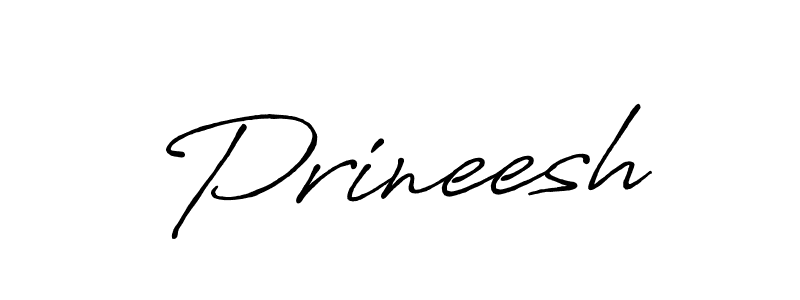 How to make Prineesh name signature. Use Antro_Vectra_Bolder style for creating short signs online. This is the latest handwritten sign. Prineesh signature style 7 images and pictures png
