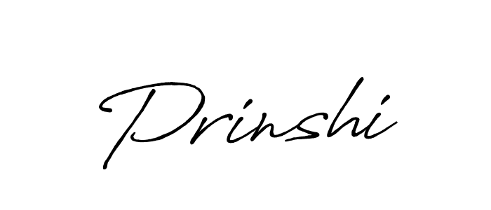 Make a beautiful signature design for name Prinshi. With this signature (Antro_Vectra_Bolder) style, you can create a handwritten signature for free. Prinshi signature style 7 images and pictures png