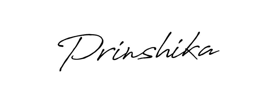 How to make Prinshika name signature. Use Antro_Vectra_Bolder style for creating short signs online. This is the latest handwritten sign. Prinshika signature style 7 images and pictures png