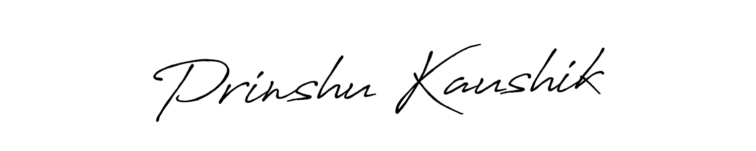 Antro_Vectra_Bolder is a professional signature style that is perfect for those who want to add a touch of class to their signature. It is also a great choice for those who want to make their signature more unique. Get Prinshu Kaushik name to fancy signature for free. Prinshu Kaushik signature style 7 images and pictures png