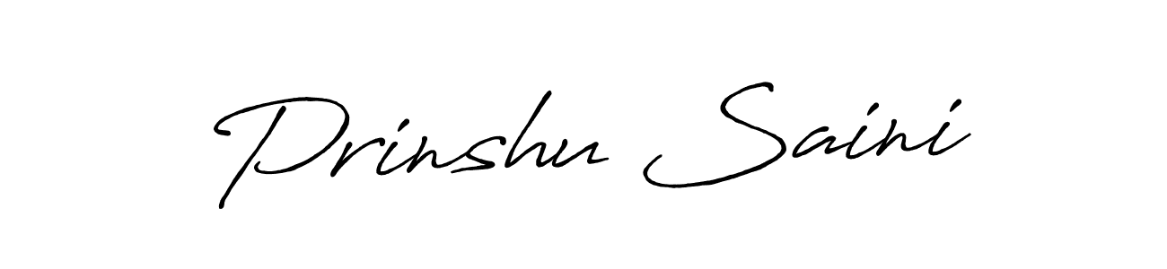 Prinshu Saini stylish signature style. Best Handwritten Sign (Antro_Vectra_Bolder) for my name. Handwritten Signature Collection Ideas for my name Prinshu Saini. Prinshu Saini signature style 7 images and pictures png