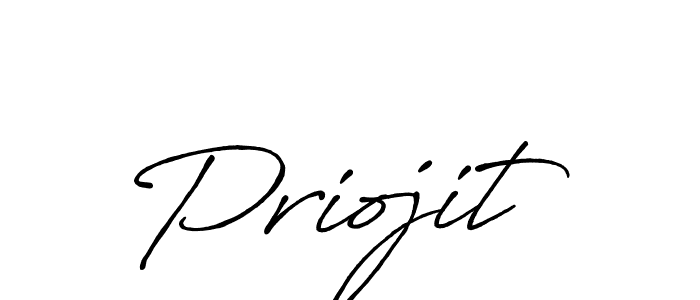 Use a signature maker to create a handwritten signature online. With this signature software, you can design (Antro_Vectra_Bolder) your own signature for name Priojit. Priojit signature style 7 images and pictures png