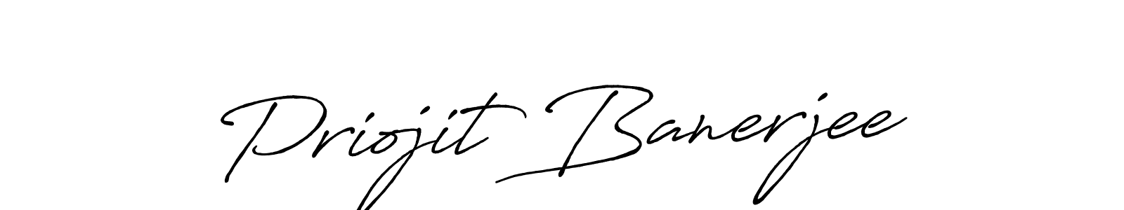 You should practise on your own different ways (Antro_Vectra_Bolder) to write your name (Priojit Banerjee) in signature. don't let someone else do it for you. Priojit Banerjee signature style 7 images and pictures png