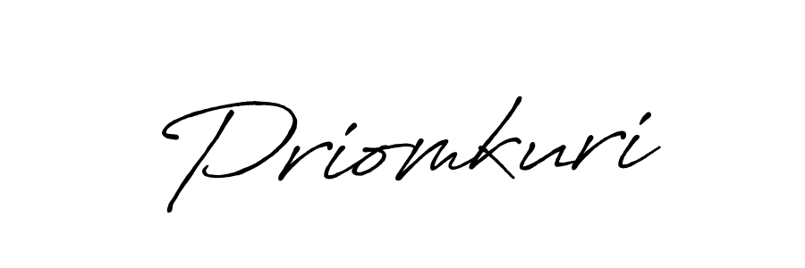 Make a beautiful signature design for name Priomkuri. With this signature (Antro_Vectra_Bolder) style, you can create a handwritten signature for free. Priomkuri signature style 7 images and pictures png