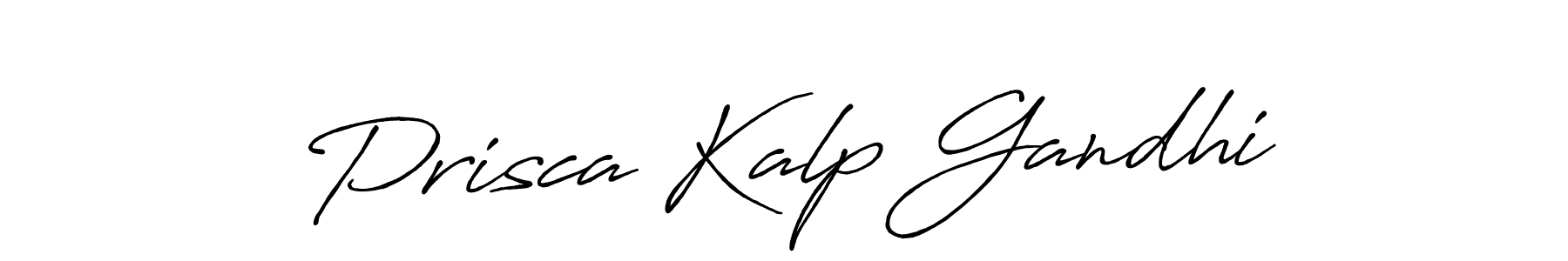 Antro_Vectra_Bolder is a professional signature style that is perfect for those who want to add a touch of class to their signature. It is also a great choice for those who want to make their signature more unique. Get Prisca Kalp Gandhi name to fancy signature for free. Prisca Kalp Gandhi signature style 7 images and pictures png