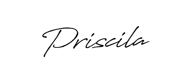 Make a beautiful signature design for name Priscila. With this signature (Antro_Vectra_Bolder) style, you can create a handwritten signature for free. Priscila signature style 7 images and pictures png