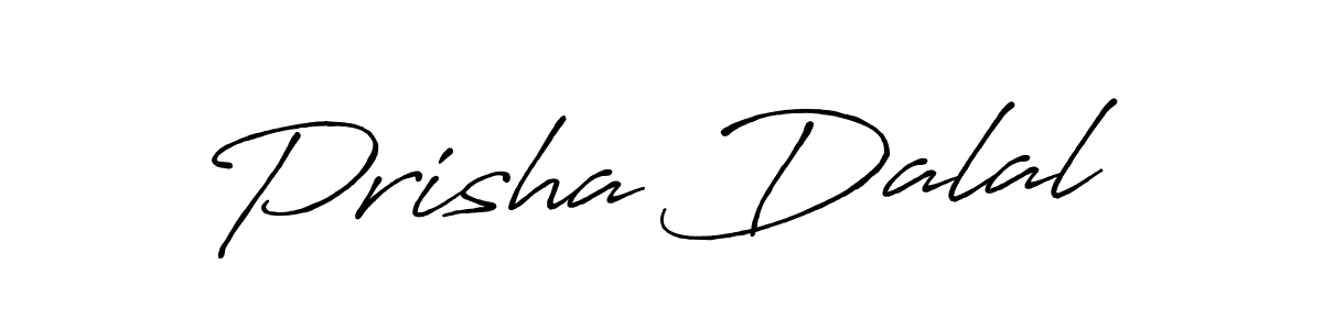 Make a beautiful signature design for name Prisha Dalal. With this signature (Antro_Vectra_Bolder) style, you can create a handwritten signature for free. Prisha Dalal signature style 7 images and pictures png